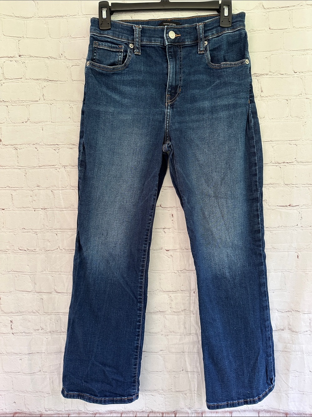 Banana Republic Cropped Bootcut High Rise Blue Denim Jeans size 27/4